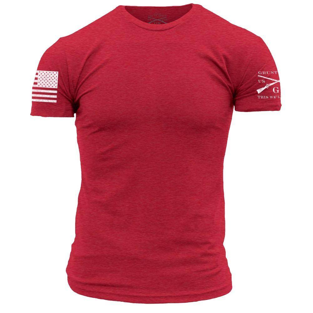 GRUNT STYLE LLC T-shirt Classique à Manches Courtes Rouge Vif