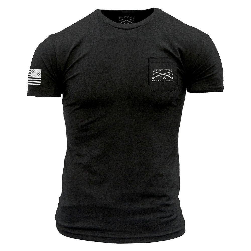 GRUNT STYLE LLC T-Shirt basique à poche Noir chiné
