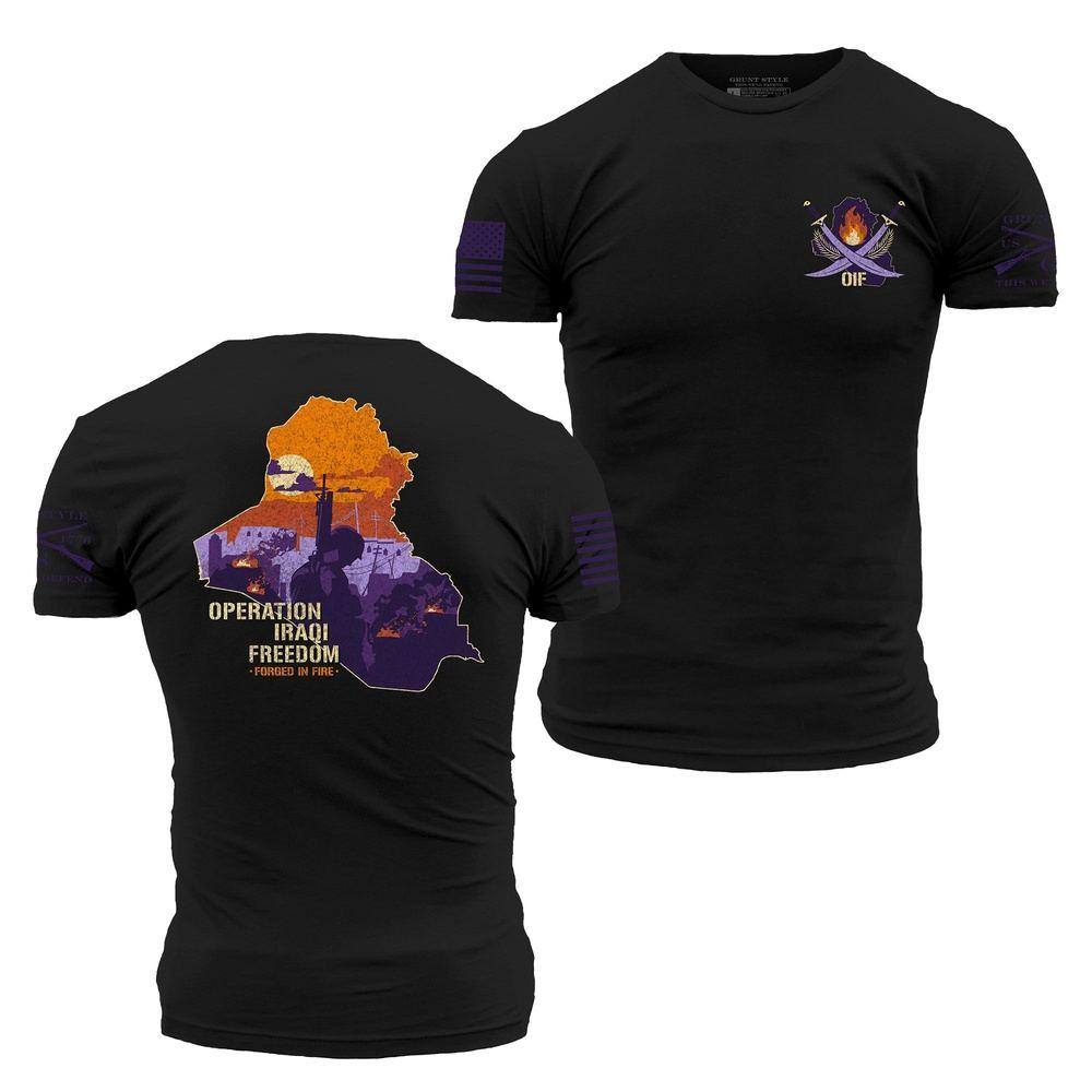 GRUNT STYLE LLC OIF T-shirt Forgé Dans Le Feu Noir