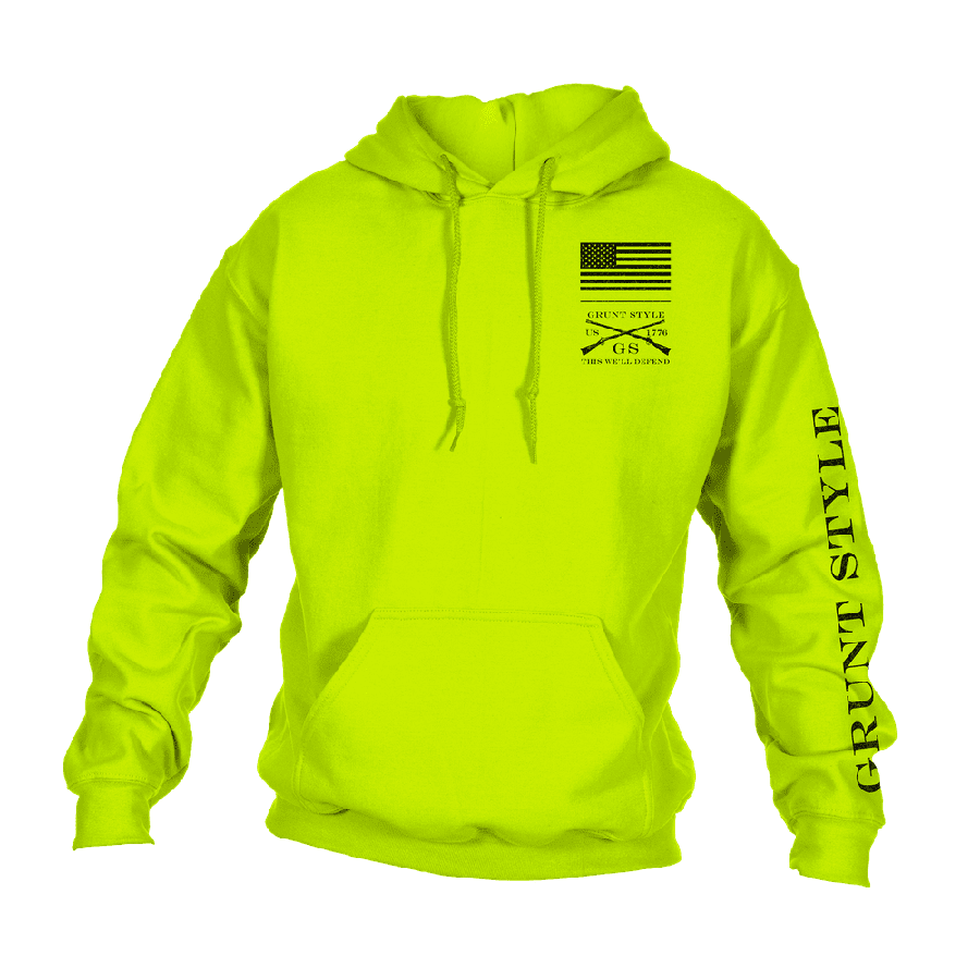 GRUNT STYLE LLC Découvrez notre pull à capuche classique en vert sécurité