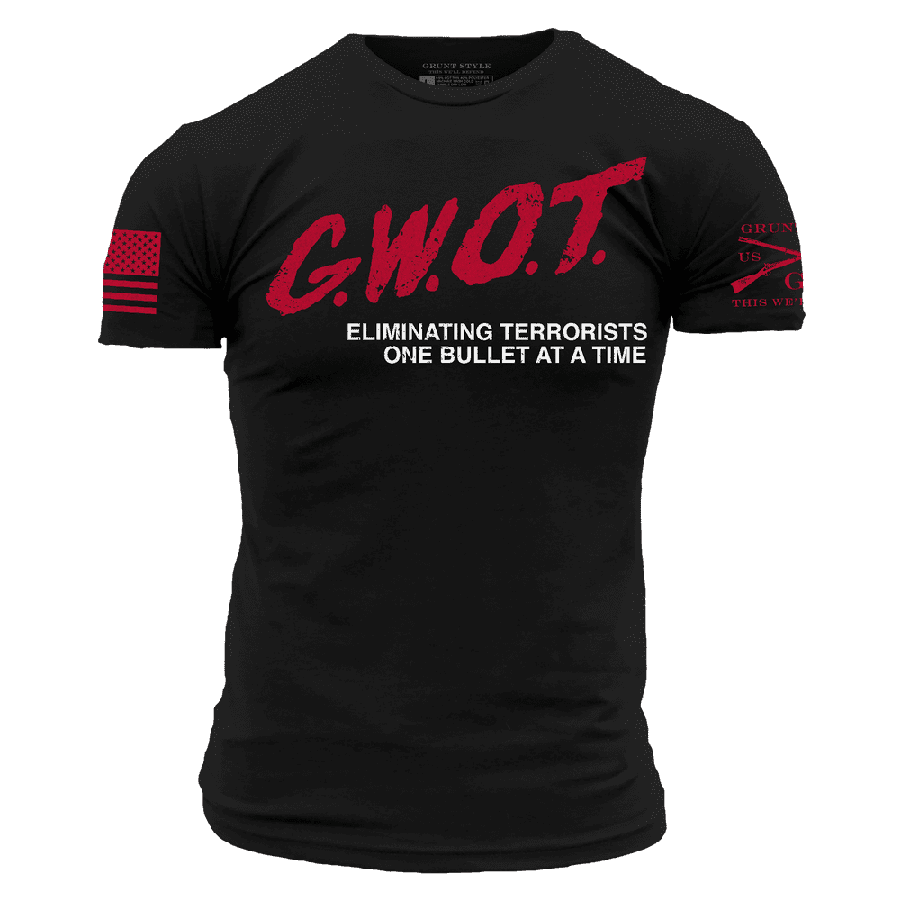 GRUNT STYLE LLC Tee-Shirt Tactique G.W.O.T. Noir Profond