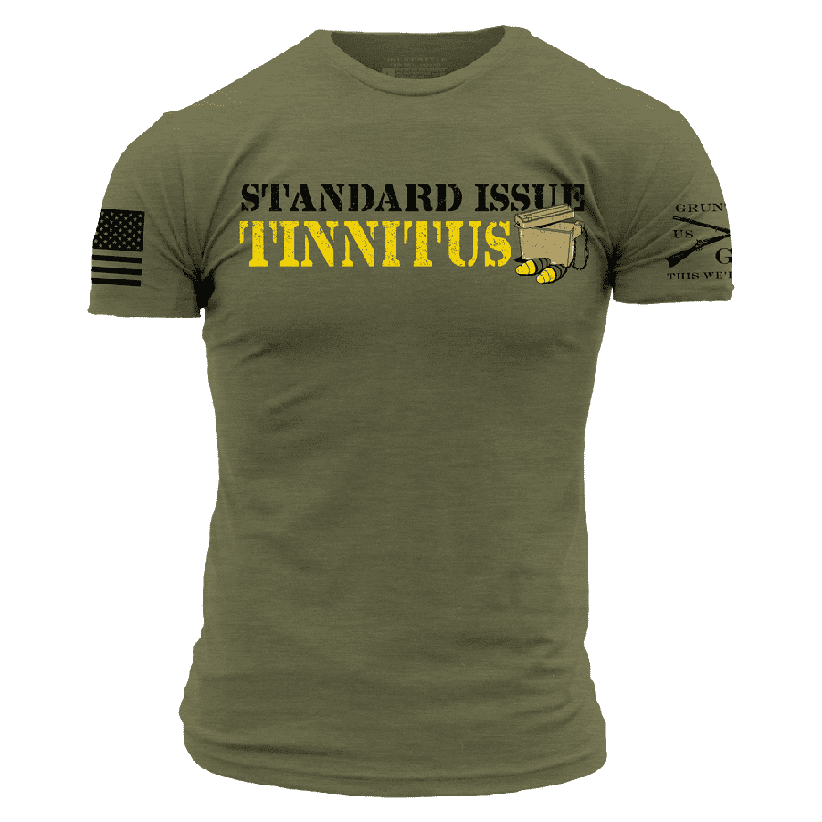 GRUNT STYLE LLC T-Shirt Anti-Acouphènes Vert Armée