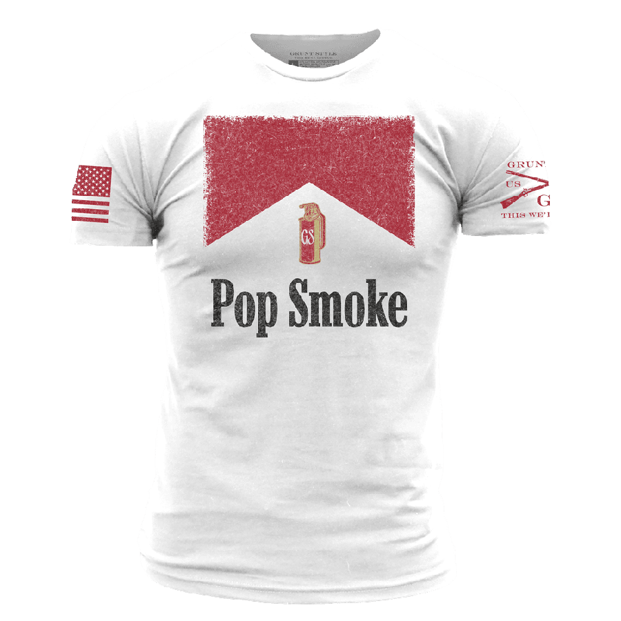 GRUNT STYLE LLC T-Shirt Pop Smoke en Coton Blanc