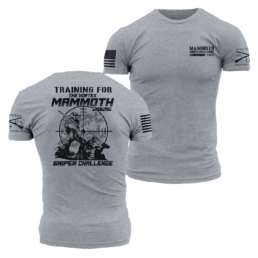 GRUNT STYLE LLC T-Shirt d'entraînement Défi Sniper Mammoth 2025 Gris Chiné Profond