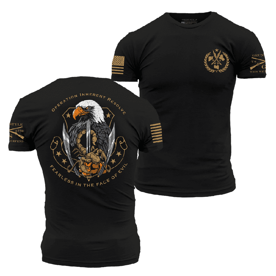 GRUNT STYLE LLC T-Shirt Opération Inherent Resolve Noir Militaire
