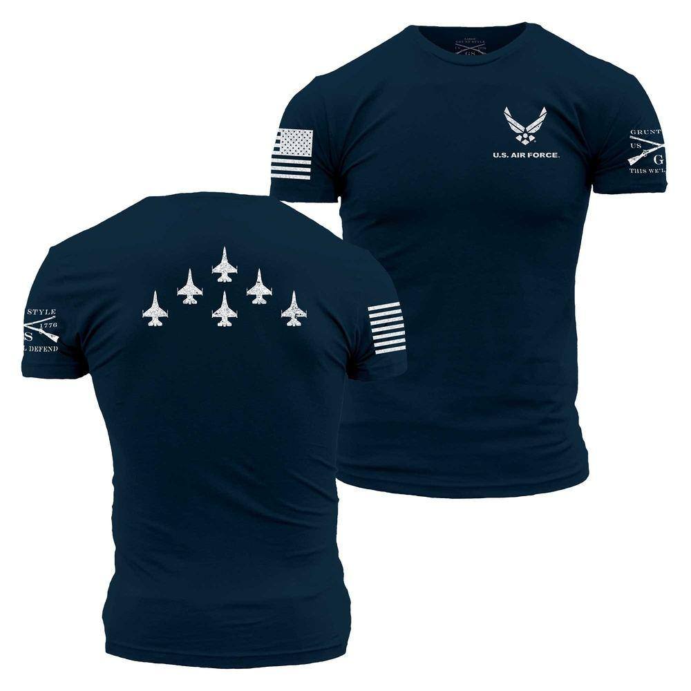 GRUNT STYLE LLC USAF T-shirt de Formation Tactique Bleu Marine Confortable Style Militaire