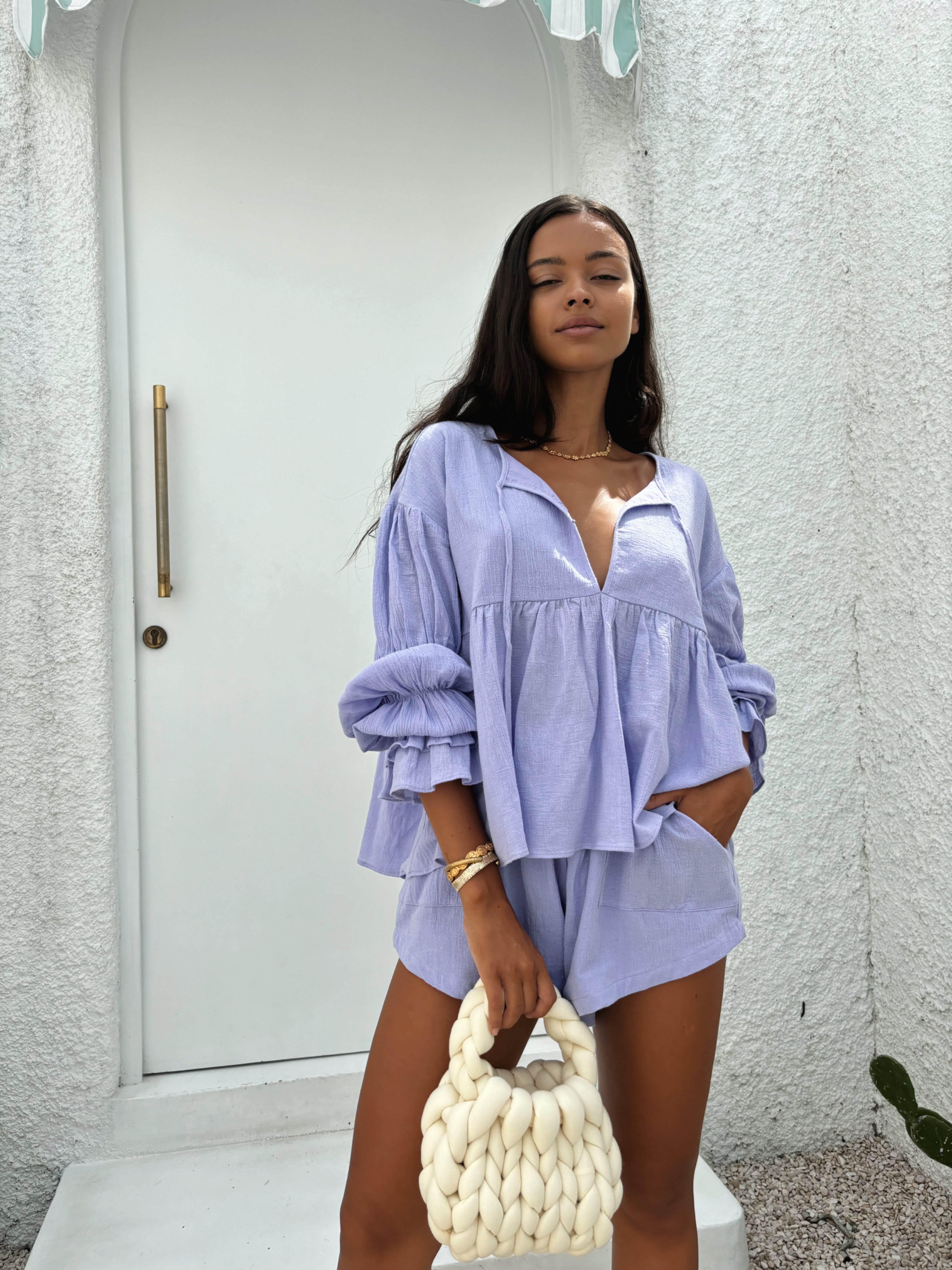 LUNA LANE Le chemisier Kip en Lilas