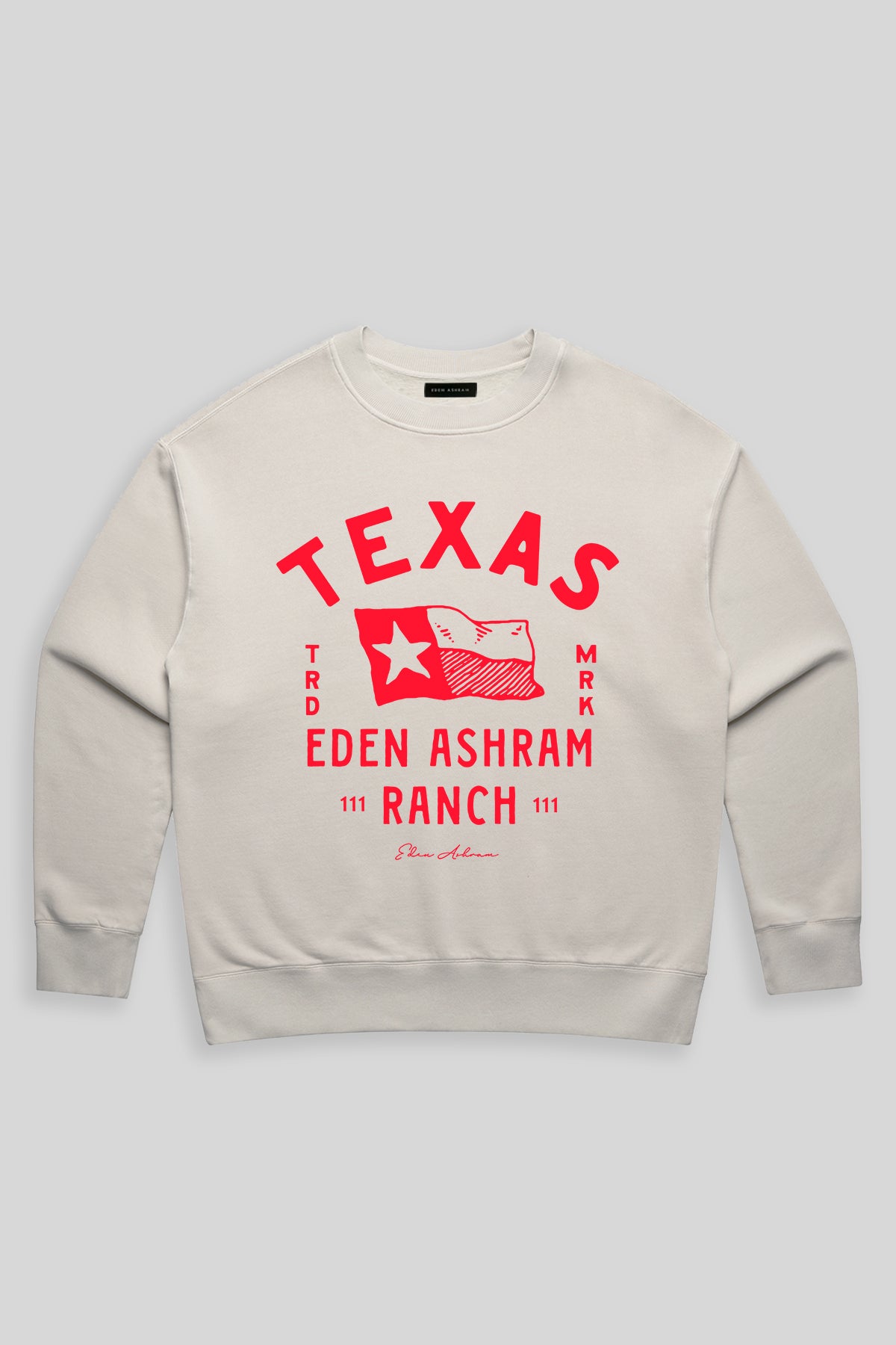 EDEN ASHRAM Pull en sweat vintage premium confort d'exception Ranch du Texas