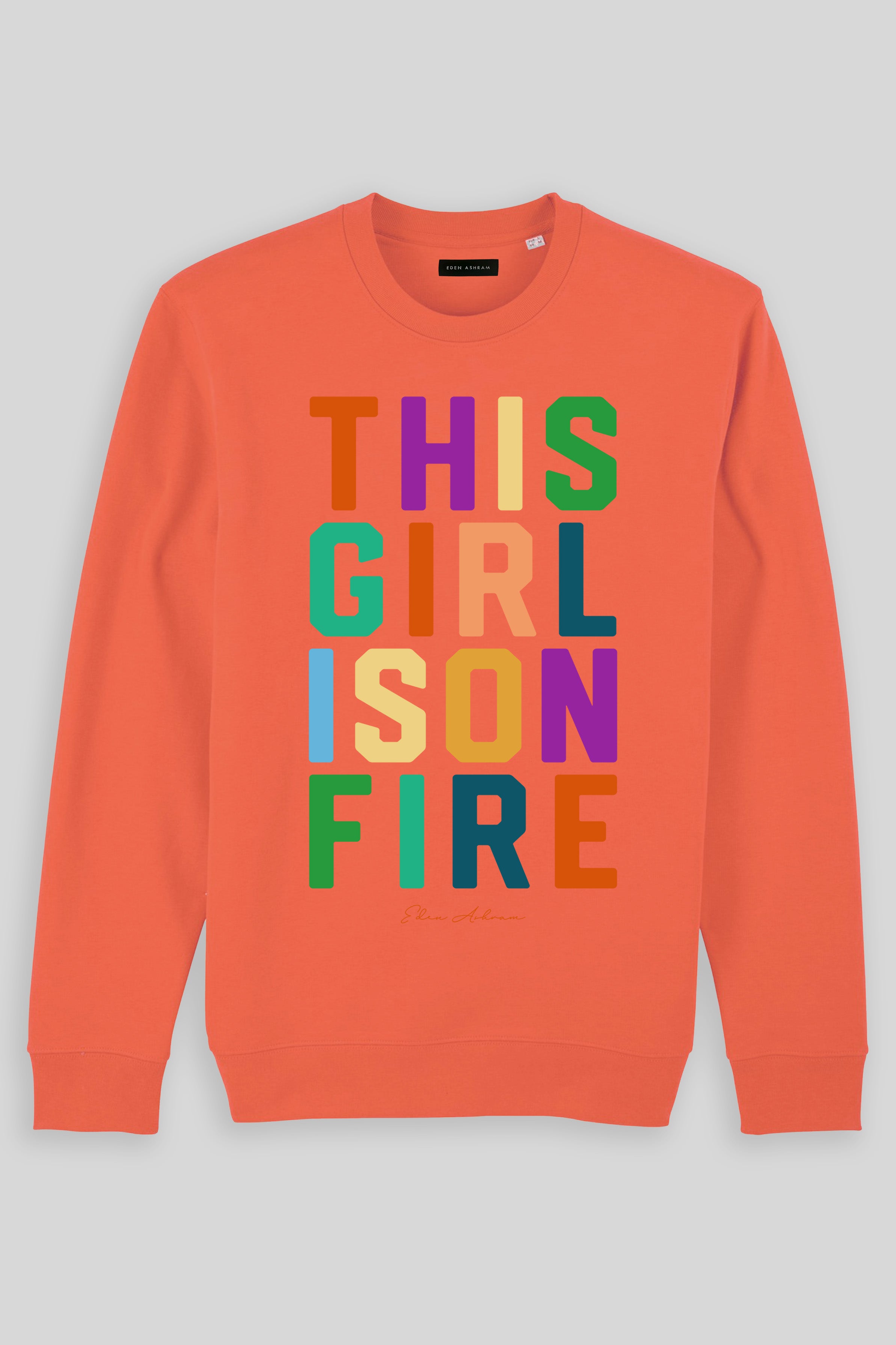 EDEN ASHRAM Pull Femme Flamboyant "Cette Fille Brûle les Planches"