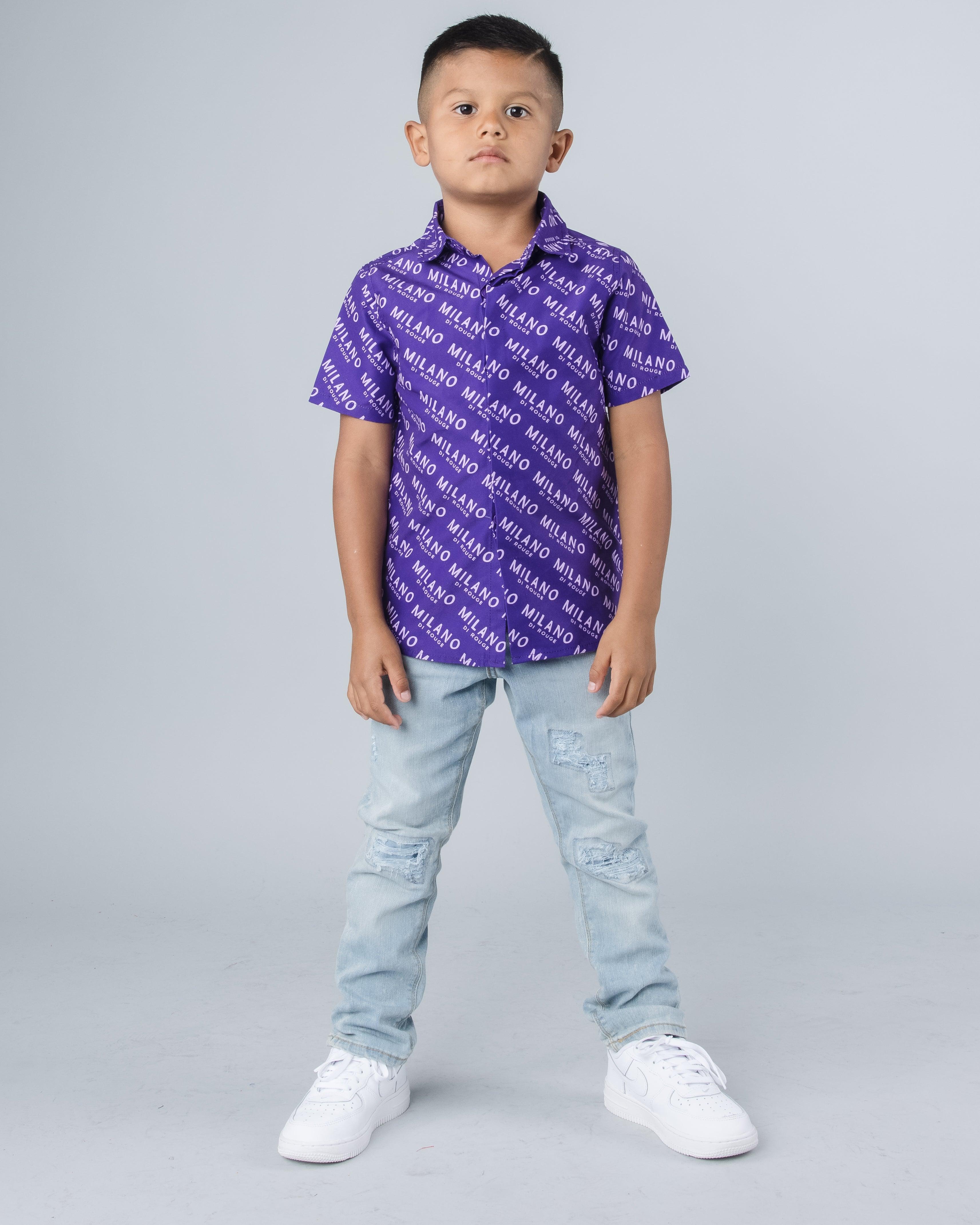 MILANO DI ROUGE Chemise Dyson pour Enfants Tendance Confortable et Style Urbain