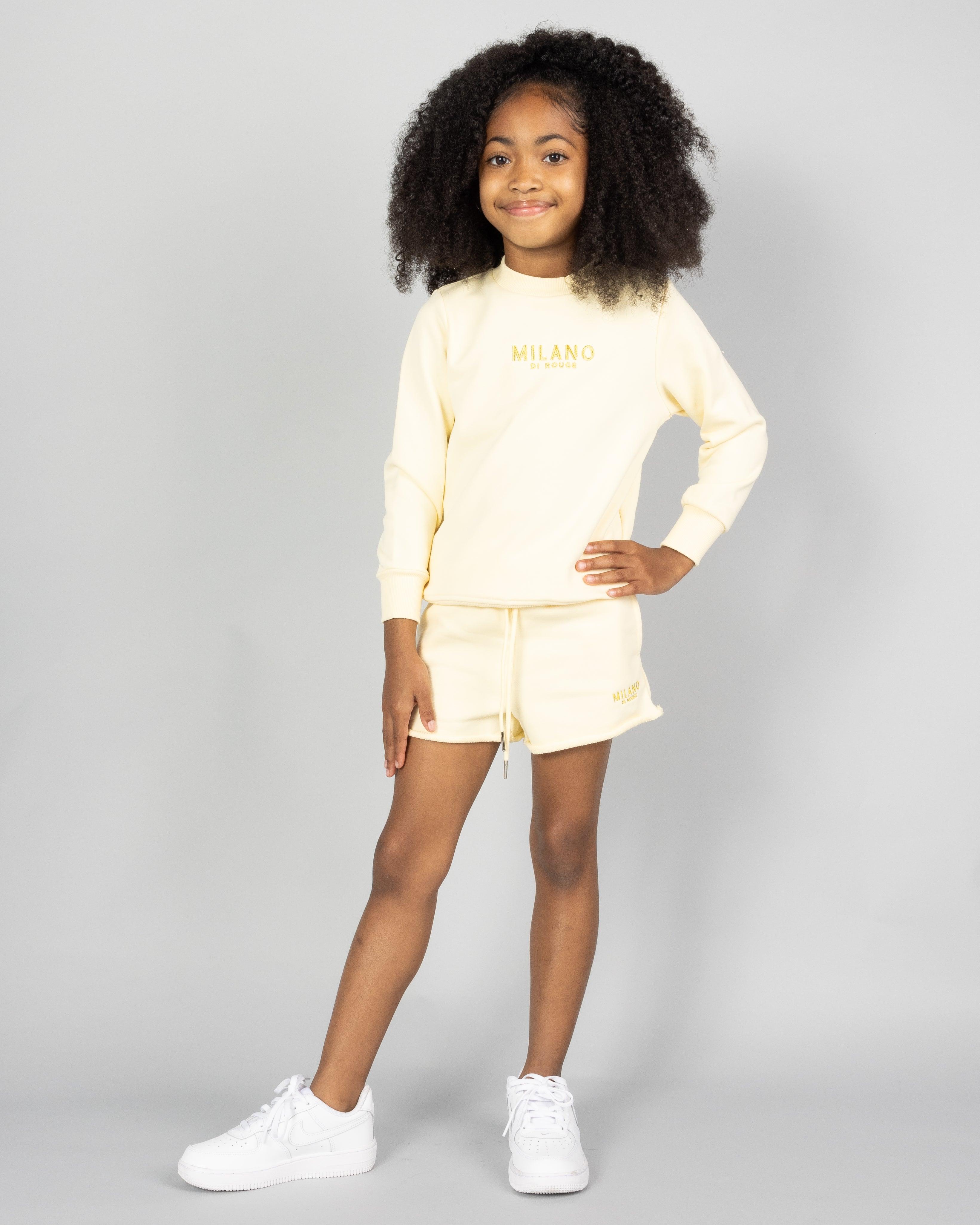 MILANO DI ROUGE Shorty en Polaire Signature Été pour Fille Confortables & Tendance