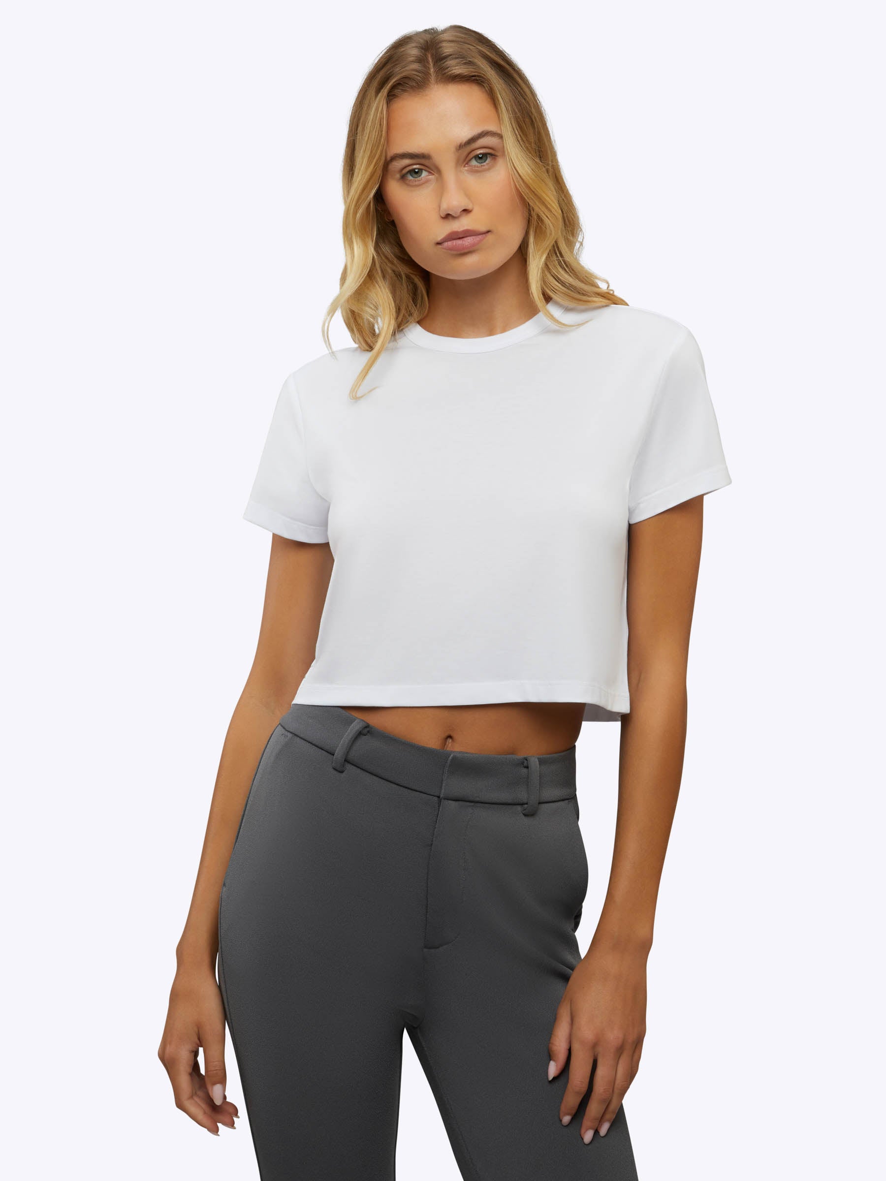 CUTS T-shirt 'Presque Vendredi' version courte | Blanc coupe classique PYCA Pro®
