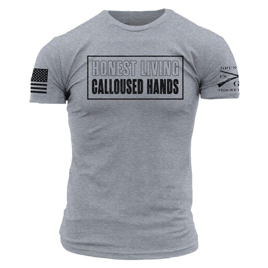 GRUNT STYLE LLC T-Shirt Mains Calleuses Gris Chiné Foncé