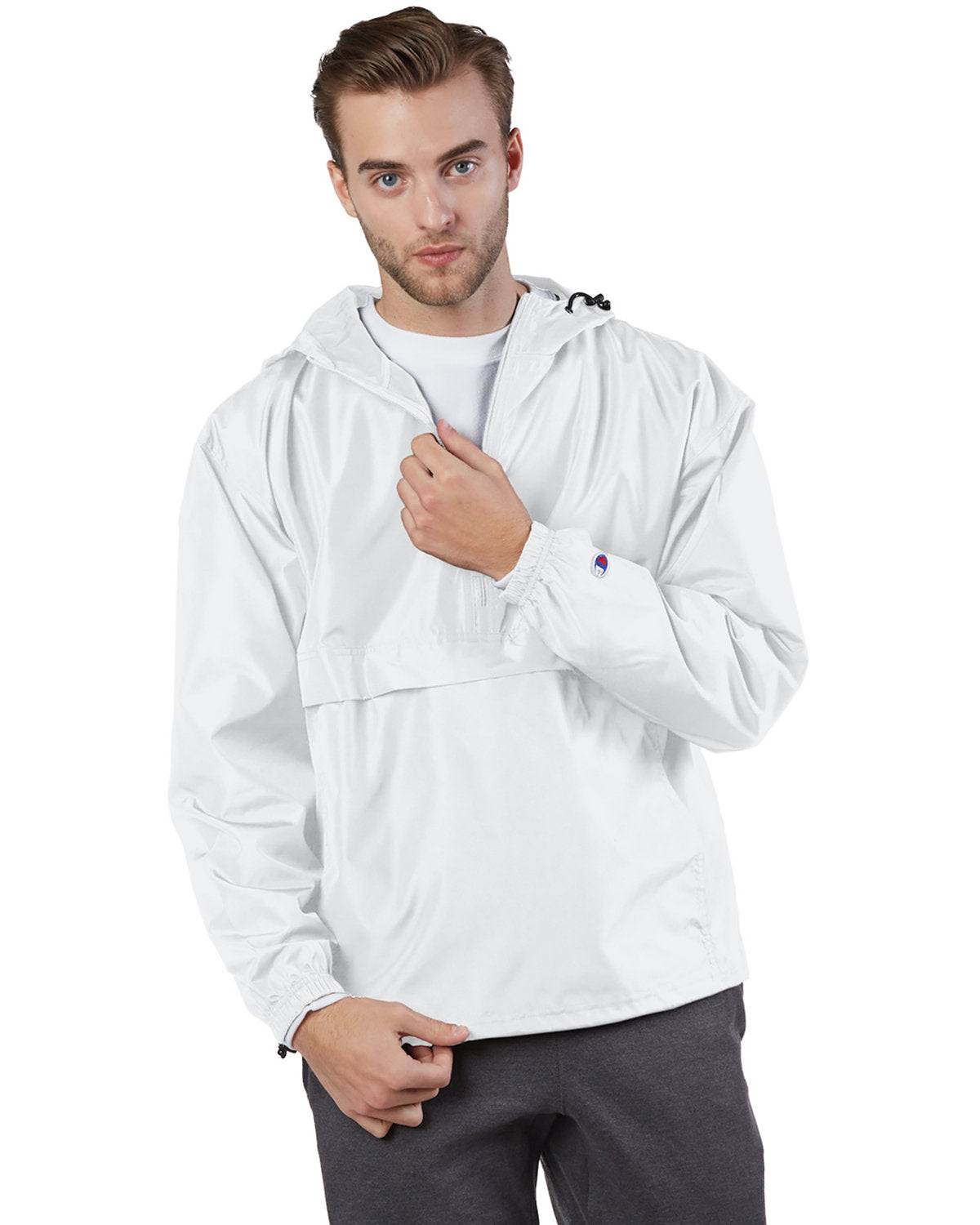 NINJA TRANSFERS Veste technique légère CO200 pour adulte, anorak compressible avec zip 1/4 Idéale pour les aventures en plein air