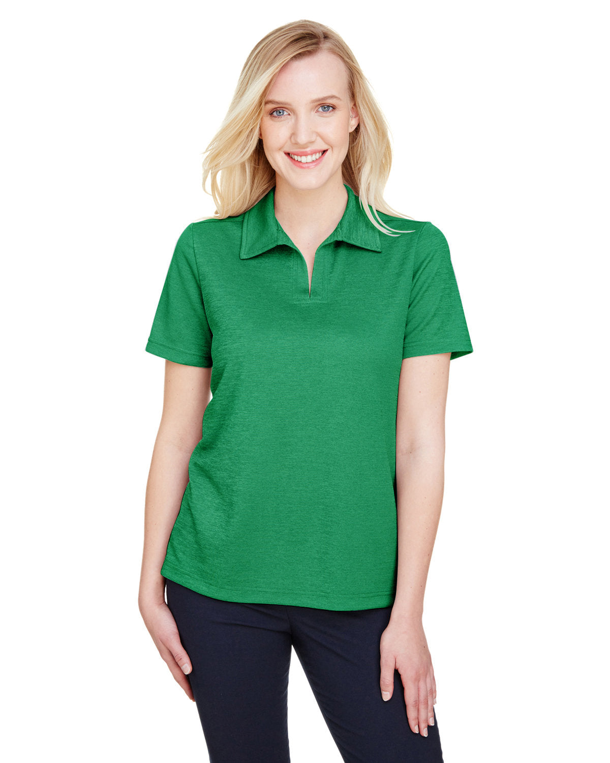 NINJA TRANSFERS Polo Femme Melange Performance CrownLux DG22W Devon & Jones avec col officier