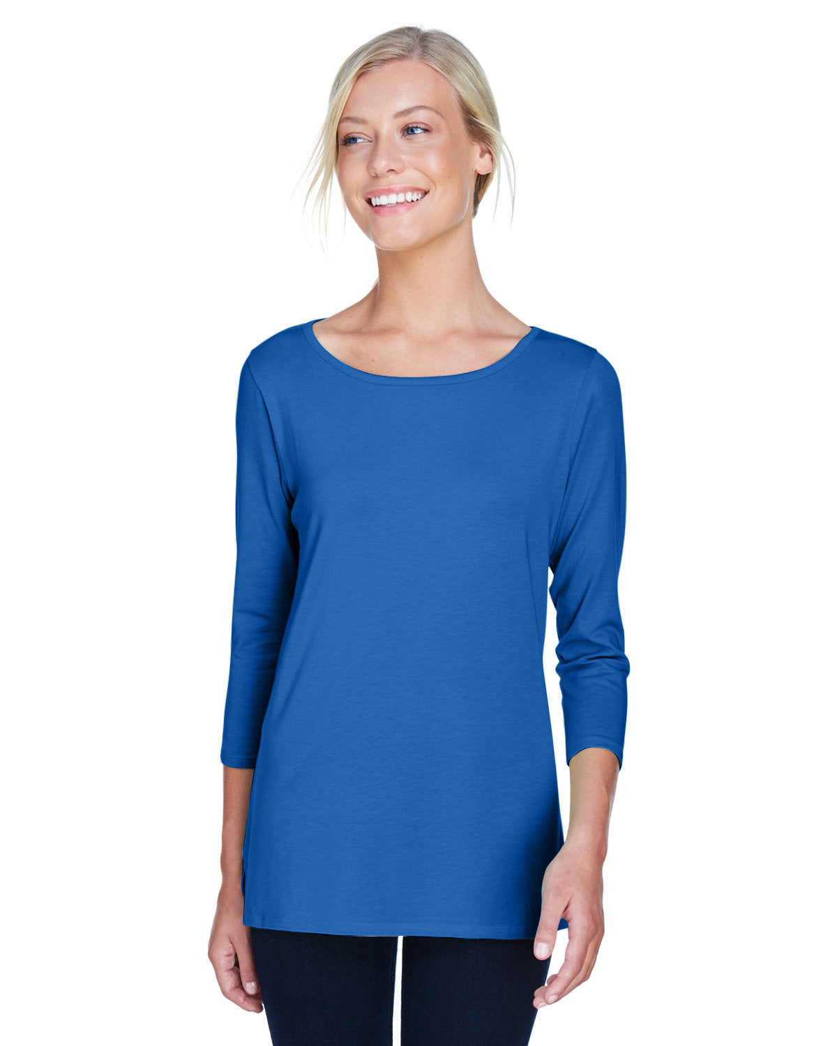 NINJA TRANSFERS Haut en maille femme Devon & Jones DP192W : coupe parfaite manches bracelet style ballet