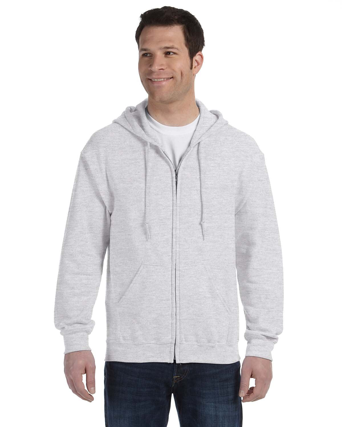 NINJA TRANSFERS Sweat-shirt capuchin confortable Gildan G186 pour adultes Mélange résistant 50/50 avec fermeture éclair complète