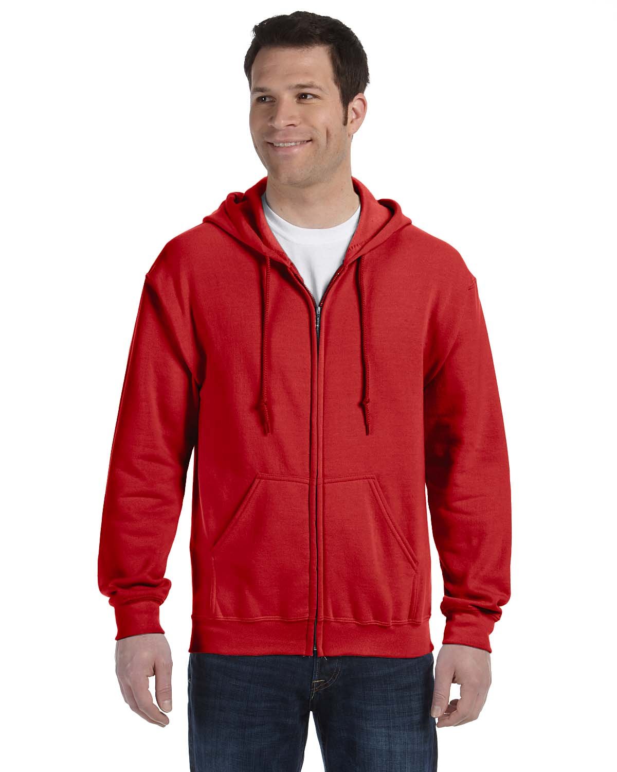 NINJA TRANSFERS Sweat-shirt capuche adulte Gildan G186 en mélange résistant 50/50 avec fermeture éclair intégrale