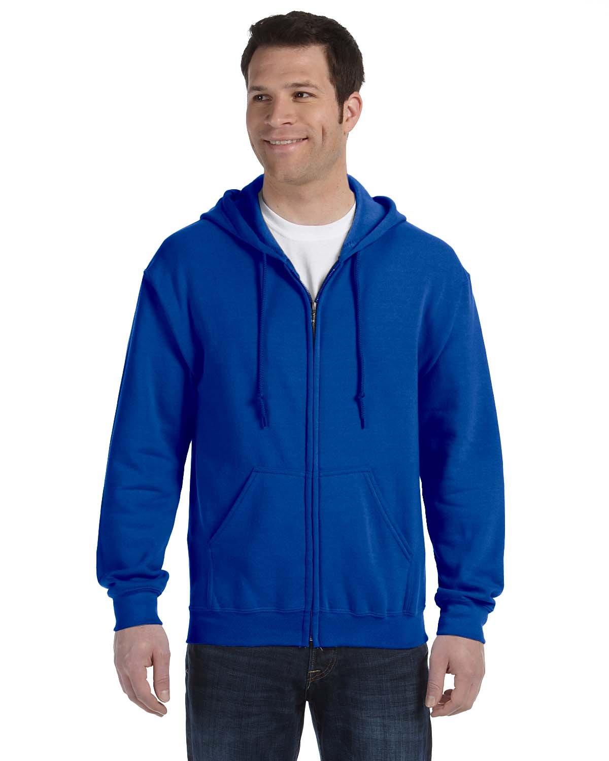 NINJA TRANSFERS Sweat-Shirt Adulte Zippé Gildan G186 en Mélange Épais 50/50 avec Capuche