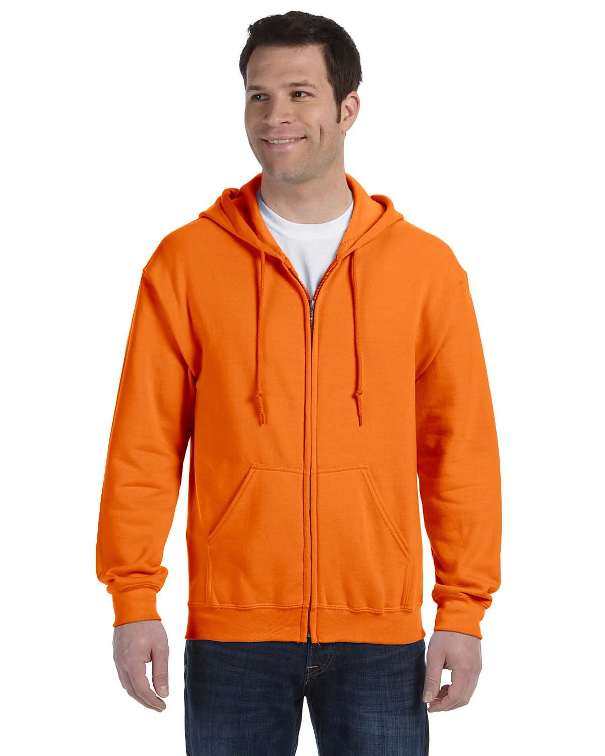 NINJA TRANSFERS Sweat à capuche adulte Gildan G186 en mélange résistant 50/50 avec zip complet